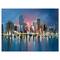 Designart - Coastal City Fantasy Night Scene in Oil Painting - Cityscapes Painting Print on Wrapped Canvas